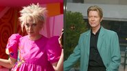 Kate McKinnon interpretou Barbie Estranha em Barbie (Foto: Reprodução/Warner Bros. Discovery) e David Bowie (Foto: Evan Agostini/Getty Images)