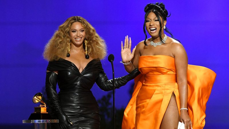 Beyoncé e Megan Thee Stallion (Foto: Kevin Winter/Getty Images for The Recording Academy)