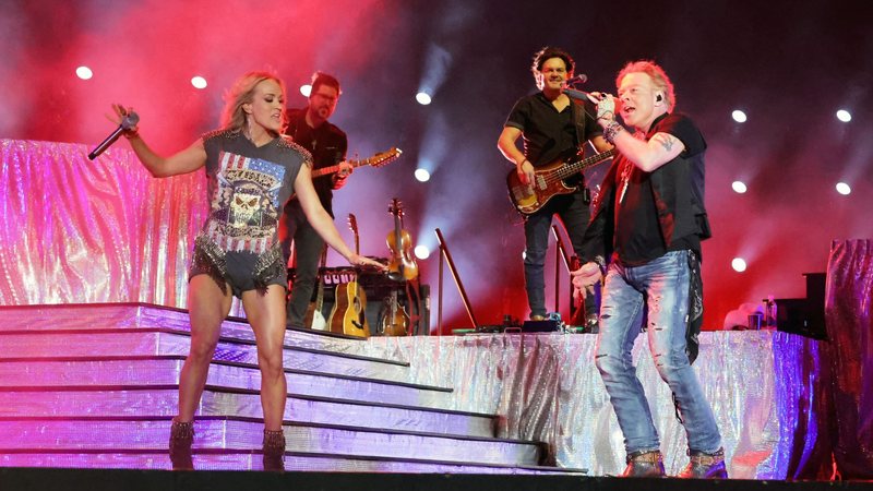 Carrie Underwood e Axl Rose (Foto: divulgação)