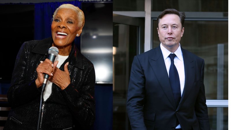 Dionne Warwick e Elon Musk (Fotos: Getty Images)