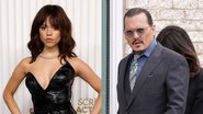 Jenna Ortega (Foto: Frazer Harrisson/Getty Images) e Johnny Depp (Foto: Kevin Dietsch/Getty Images)