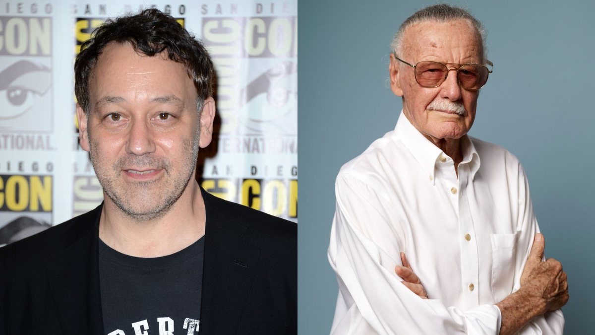 Sam Raimi (Foto: Frazer Harrison/Getty Images) e Stan Lee (Foto: Matt Carr/Getty Images)