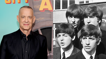 Tom Hanks e A Hard Day's Night, dos Beatles (Getty Images/Reprodução)