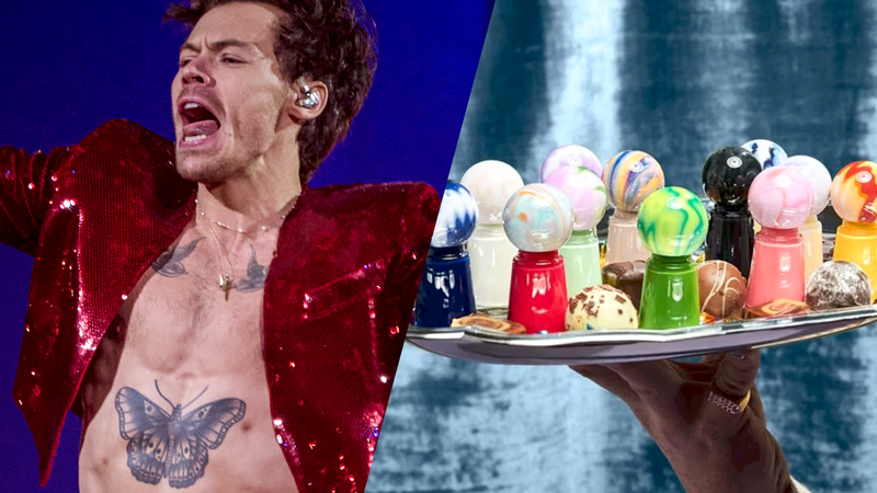 Harry Styles e os perfumes com fragrância de sexo da Pleasing (Getty Images/Reprodução)