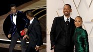 Chris Rock, Will Smith e Jada Pinkett no Oscar 2022 (Fotos: Neilson Barnard/Getty Images | Mike Coppola/Getty Images)