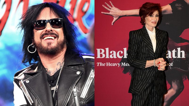 Nikki Sixx e Sharon Osbourne (Fotos: Getty Images)