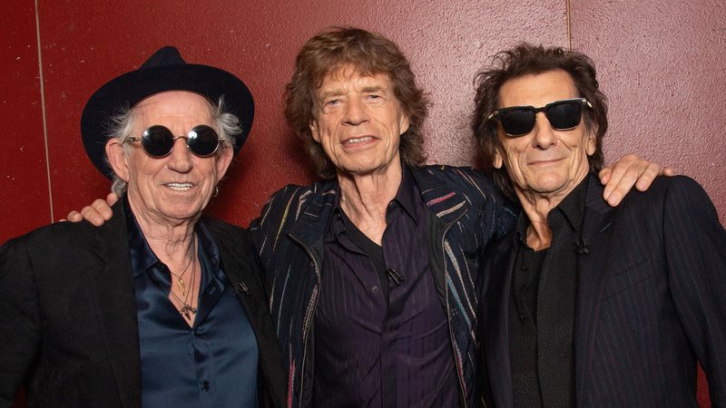 [Da esquerda para a direita] Keith Richards, Mick Jagger e Ron Wood (Foto: Dave Hogan / Shuttershock)