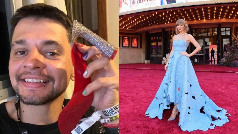 Felipe COnrado (Foto: Reprodução/Instagram) e Taylor Swift (Foto: Matt Winkelmeyer/Getty Images)