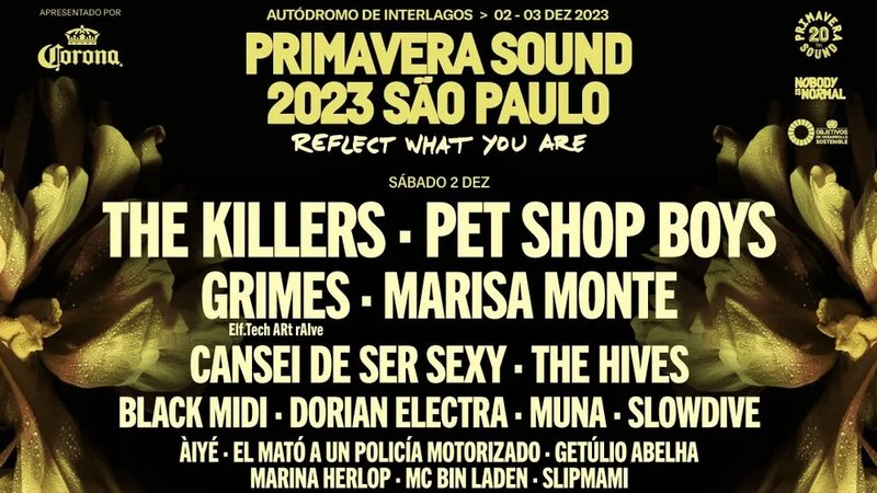 Line Up oficial (Foto: Divulgação Primavera Sound via Twitter)