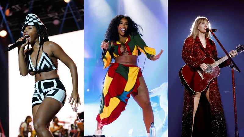 Janelle Monáe (Foto: Bennett Raglin/Getty Images) | SZA (Foto: Jemal Countess/Getty Images) | Taylor Swift (Foto: Kevin Winter/Getty Images)