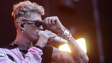 Machine Gun Kelly no GP Week (Foto: Adriano Vizzoni / Folhapress)