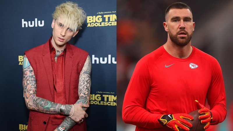 Machine Gun Kelly e Travis Kelce (Fotos: Getty Images)