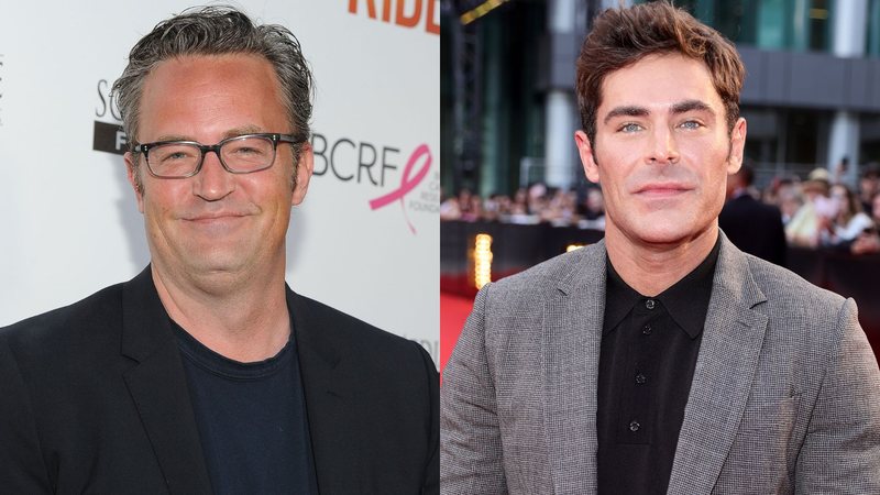 Matthew Perry queria fazer cinebiografia de sua vida com Zac Efron, diz amiga (Fotos: Angela Weiss/Matt Winkelmeyer/Getty Images)