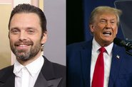 Sebastian Stan (Foto: Amy Sussman/Getty Images) e Donald Trump (Foto: Jim Vondruska/Getty Images)