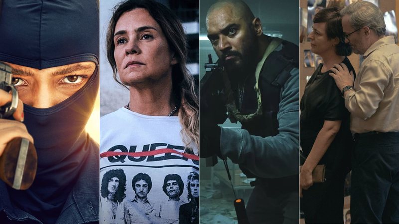 Cangaço Novo, DNA do Crime e mais: 10 melhores séries nacionais de 2023 (Foto: Divulgação/Amazon Prime Video/Globoplay/Netflix)