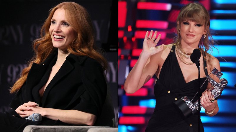 Jessica Chastain ganhou uma playlist de término exclusiva de Taylor Swift (Fotos: Dia Dipasupil/Getty Images)