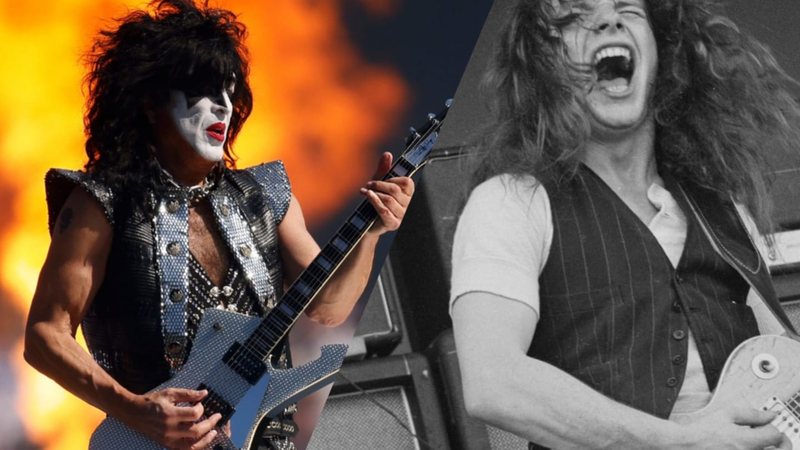 Paul Stanley, do Kiss, e Paul Kossoff, do Free (Foto: Daniel Pockett / Getty Images)