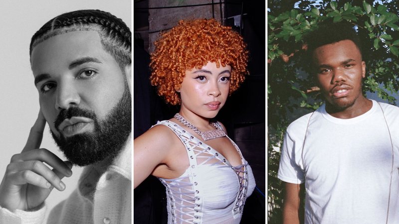 Drake, Ice Spice e Baby Keem são alguns dos artistas listados