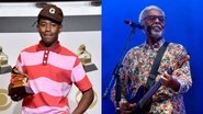 Tyler, the Creator (Foto: Alberto E. Rodriguez/Getty Images for The Recording Academy) e Gilberto Gil (Foto: Buda Mendes/Getty Images)