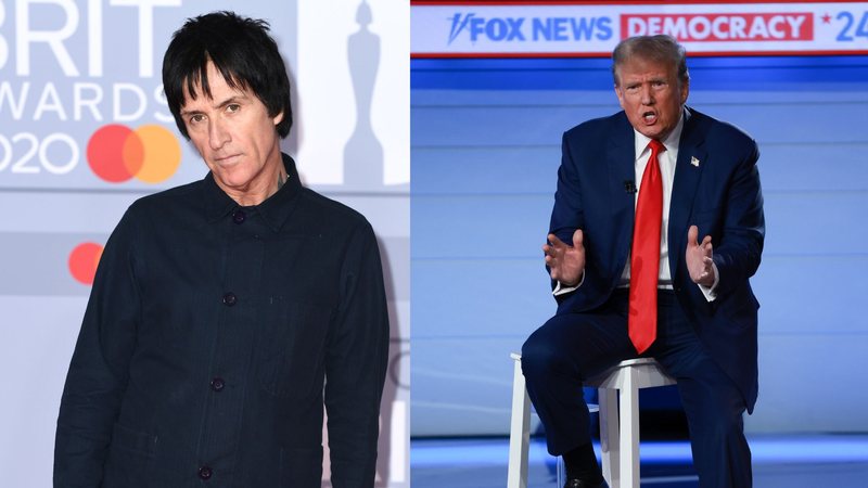 Johnny Marr e Donald Trump (Fotos: Getty Images)