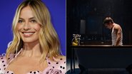 Margot Robbie, produtora de Saltburn, não se chocou com cena da banheira (Fotos: Frazer Harrison/Getty Images - Reprodução/Amazon Prime Video)