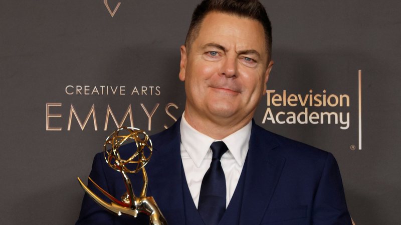 Nick Offerman ganha primeiro Emmy da carreira por The Last of Us (Foto: Frazer Harrison/Getty Images)