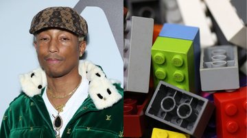 Pharrell Williams (Foto: Pascal Le Segretain/Getty Images) | Peças de Lego (Foto: Justin Sullivan/Getty Images)