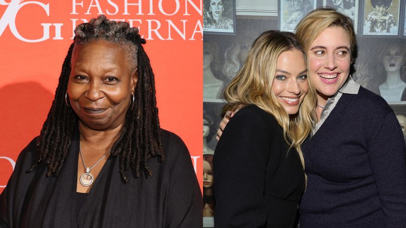 Whoopi Goldberg (Foto: Dia Dipasupil/Getty Images) | Margot Robbie e Greta Gerwig (Foto: Matt Winkelmeyer/Getty Images)