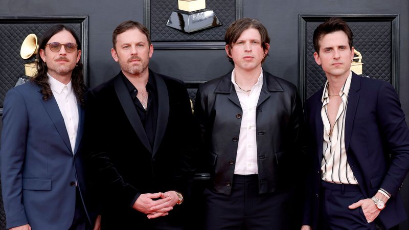 Caleb Followill, Nathan Followill, Matthew Followill e Jared Followill, do Kings Of Leon (Foto: Frazer Harrison/Getty Images)