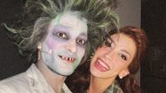 Eduardo Sterblitch e Thais Piza nos bastidores de 'Beetlejuice, O Musical' (Acervo pessoal)