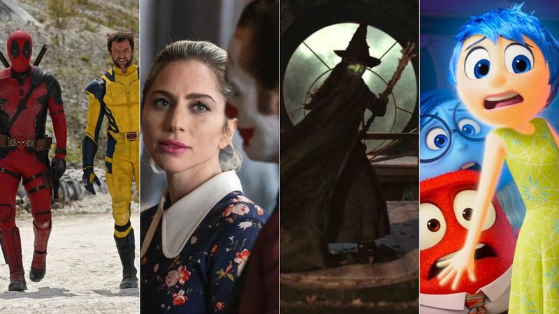 Deadpool 3, Coringa 2 e mais filmes internacionais aguardados em 2024 (Fotos: Divulgação/Marvel Studios/Warner Bros. Pictures/Universal Pictures/Disney-Pixar)