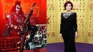 Gene Simmons, do Kiss (Foto: Jim Dyson/Getty Images), e Sharon Osbourne (Foto: Frazer Harrison/Getty Images)