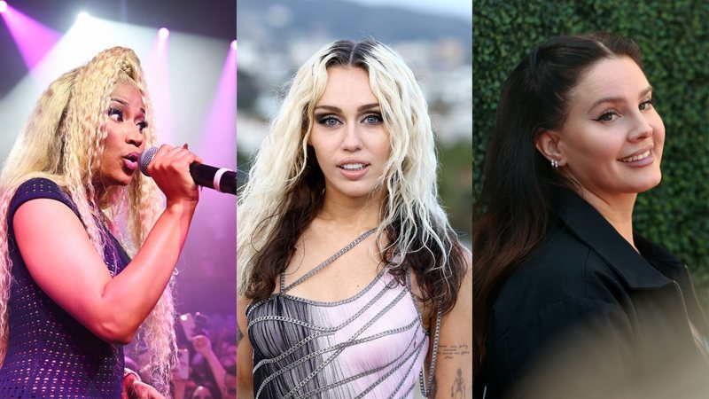 Nicki Minaj (Foto: Jason Koerner/Getty Images) | Miley Cyrus (Foto: Arturo Holmes/Getty Images) | Lana Del Rey (Foto: Matt Winkelmeyer/Getty Images)