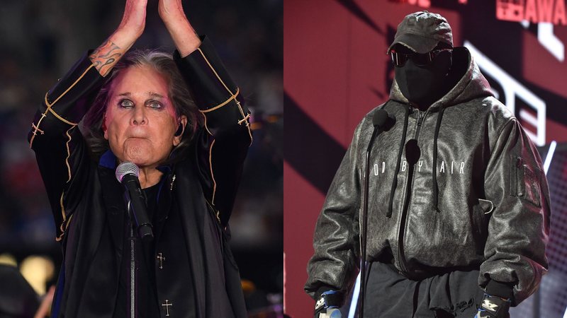 Ozzy Osbourne e Kanye West (Fotos: Getty Images)