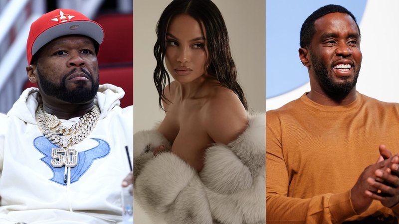 50 Cent (Foto: Carmen Mandato/Getty Images) | Daphne Joy (Foto: Reprodução/Instagram) | Sean 'Diddy' Combs (Foto: Jemal Countess/Getty Images )