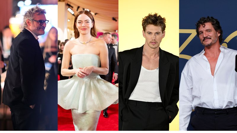 Joaquin Phoenix, Emma Stone, Austin Butler e Pedro Pascal (Fotos: Getty Images)