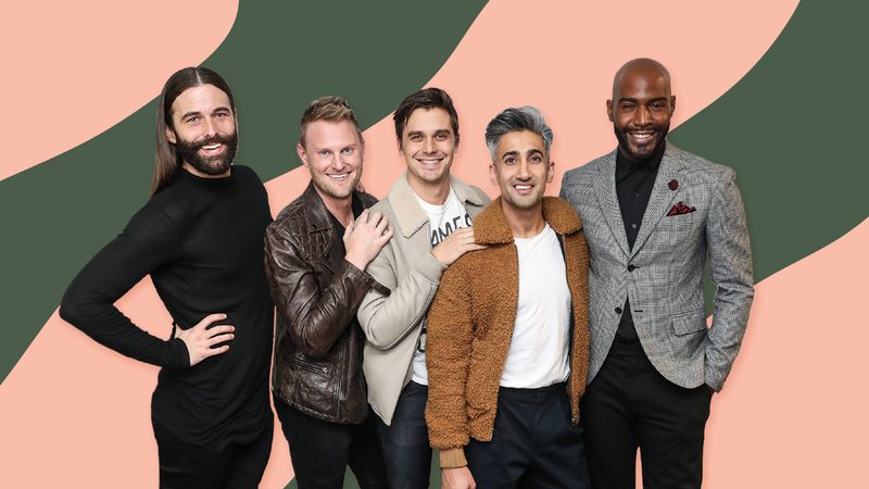 Jonathan Van Ness, Bobby Berk, Antoni Porowski, Tan France e Karamo Brown, de Queer Eve (Divulgação)