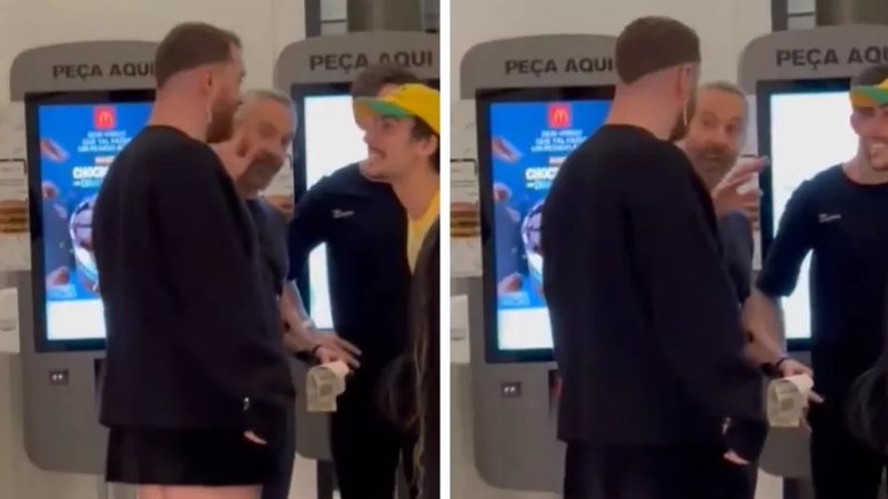 Sam Smith em McDonald's na Avenida Paulista (Foto: Reprodução/X)