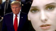 Donald Trump e Sinéad O'Connor (Getty Images/Reprodução YouTube)