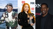 Spike Lee (Foto: Jamie McCarthy/Getty Images for Fashion Scholarship Fund), Ice Spice (Foto: Frazer Harrison/Getty Images) e Denzel Washington (Foto: Alberto E. Rodriguez/Getty Images for CinemaCon)