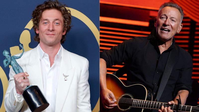 Jeremy Allen White e Bruce Springsteen (Fotos: Frazer Harrison/Mike Coppola/Getty Images)