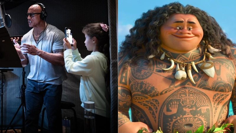 Dwayne Johnson celebra fim das gravações como Maui em Moana 2 (Foto: Reprodução/Instagram/Disney)