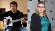 James Blunt (Foto: Paul Bergen/Redferns) e Carrie Fisher (Foto: Alberto E. Rodriguez/Getty Images for US-IRELAND ALLIANCE)