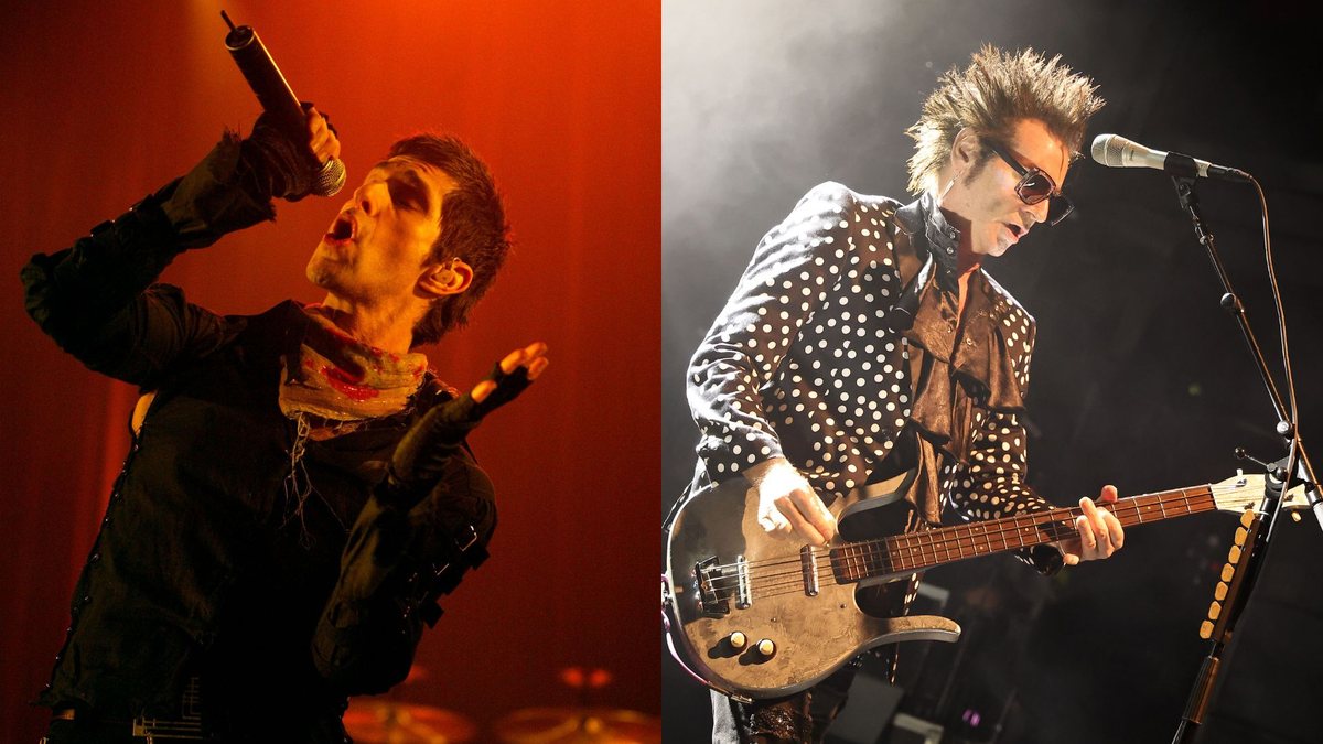 Perry Farrell, do Jane’s Addiction (Foto: Jon Super/Redferns), e Daniel Ash of Love, do Love and Rockets (Foto: Paul Morigi/Getty Images)