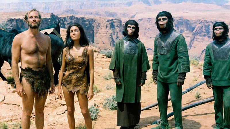 Elenco de O Planeta dos Macacos, de 1968 (Foto: Silver Screen Collection/Getty Images)