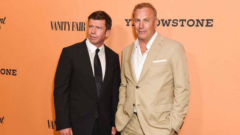 Taylor Sheridan e Kevin Costner (Foto: Presley Ann/Getty Images)