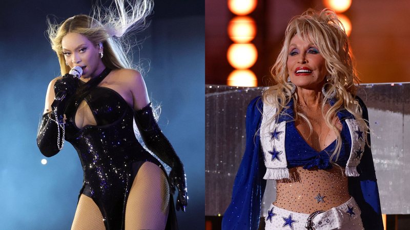 Beyoncé (Foto: Kevin Mazur/WireImage for Parkwood) e Dolly Parton (Foto: Brandon Sloter/Image Of Sport/Getty Images)