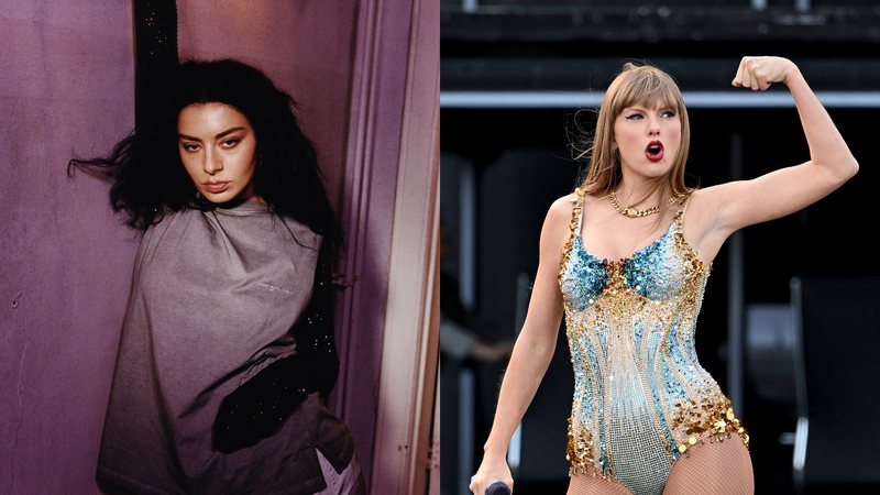 Charli XCX (Foto: Reprodução/Instagram) | Taylor Swift (Foto: Gareth Cattermole/TAS24/Getty Images)