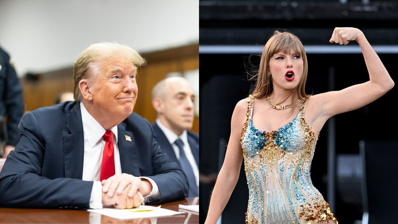 Donald Trump (Foto: Justin Lane - Pool/Getty Images) | Taylor Swift (Foto: Gareth Cattermole/TAS24/Getty Images)