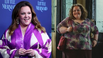 Jessica Gunning como Martha em Bebê Rena (Foto: Ed Miller/Netflix) e Melissa McCarthy (Foto: Lisa Maree Williams/Getty Images)